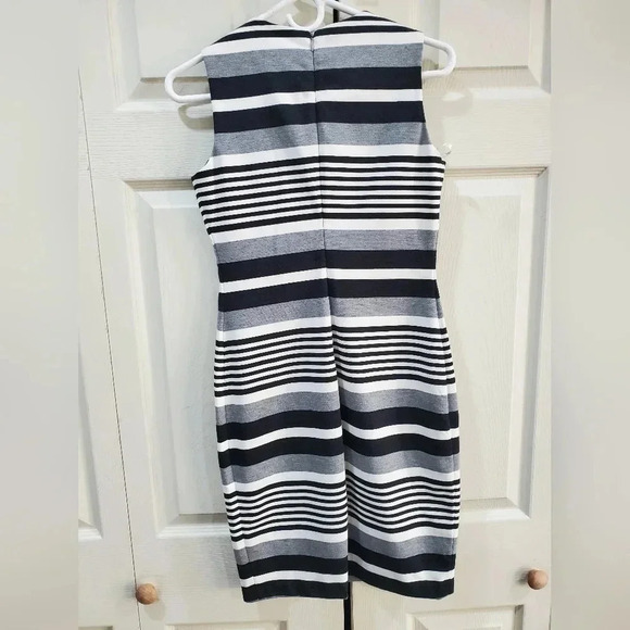 New Calvin Klein‎ Striped Ponte Sheath Dress sz 2 - Picture 5 of 8